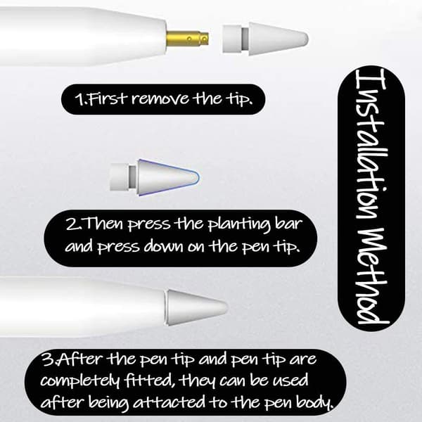 Fodral - 8 st silikonpennskydd för Apple Pencil 1:a/2:a generationen (grå)