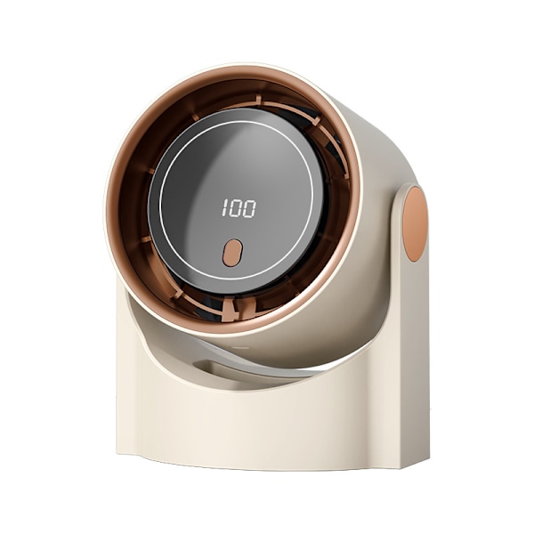 Pöytätuuletin - 5 tuulennopeutta 360° pyörivällä ilmanpoistoaukolla, beige