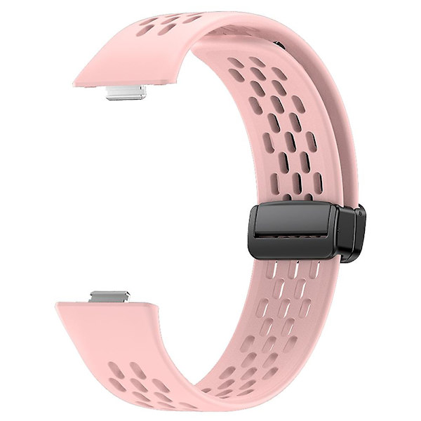 Huawei Watch Fit 3 -silikoniranneke, ontto hihna magneettisella taittolukolla Pink