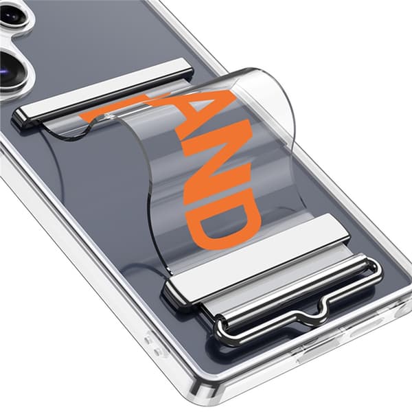 Fodral för Samsung Galaxy S25 Plus, med TPU+PC handledsrem och stöd (silver)