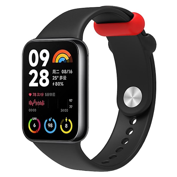 10 stk. til Xiaomi Smart Band 8 Pro urrem silikoneholder løkke urrem fastgørelsesring Red Xiaomi Smart Band 8 Pr