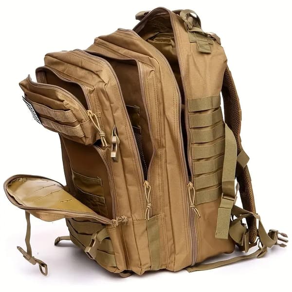 Taktisk utomhusryggsäck med 45 liters kapacitet och Molle-system Black