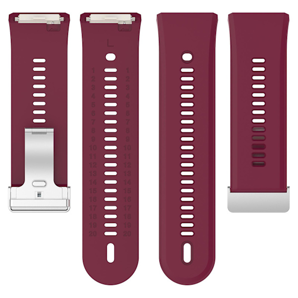 For Xiaomi Watch H1 udskiftningsremme åndbar silikone urrem Wine Red