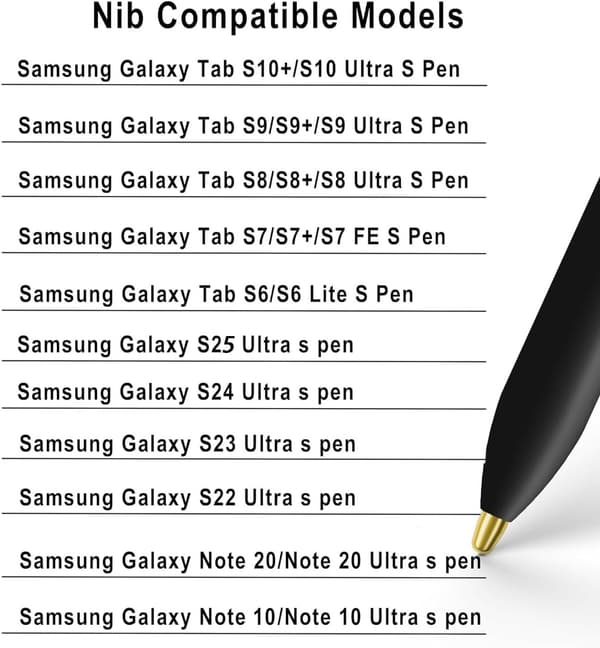 Vaihtokärjet Samsung Galaxy Tab S9/S9FE+ -laitteille, 20 kpl ja 2 pinsettiä White