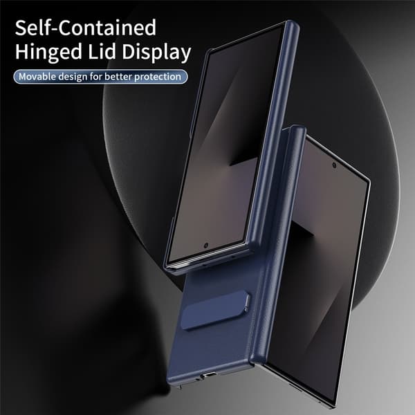 Etui til Samsung Galaxy Z Fold 7, Sammenfoldeligt Cover med Stander Blue