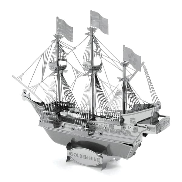 3D metallpussel för Golden Hind metallmodellkit