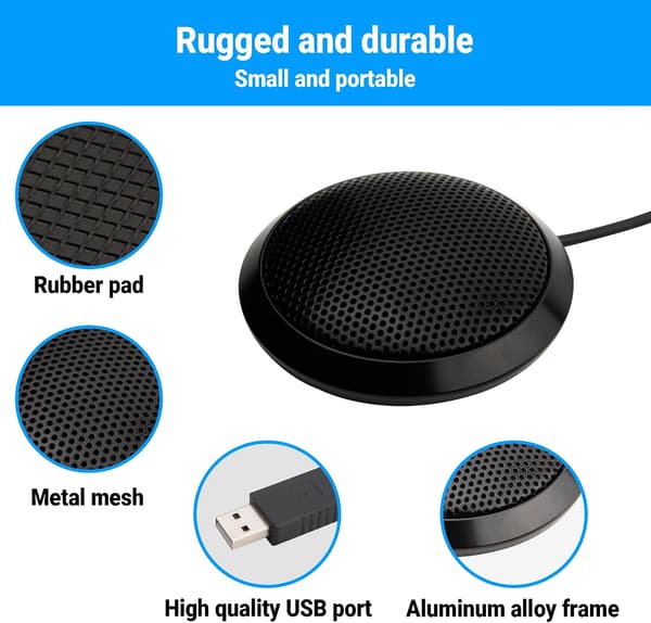 Bordmikrofon USB Konferencehøjttaler 360° Omnidirektionel