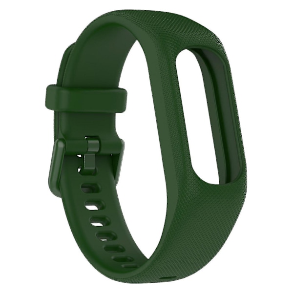 For Garmin Vivosmart 5 Anti-ripe silikon klokkebånd med etui beskytter armbånd Turquoise, Army Green H Garmin Vivosmart 5