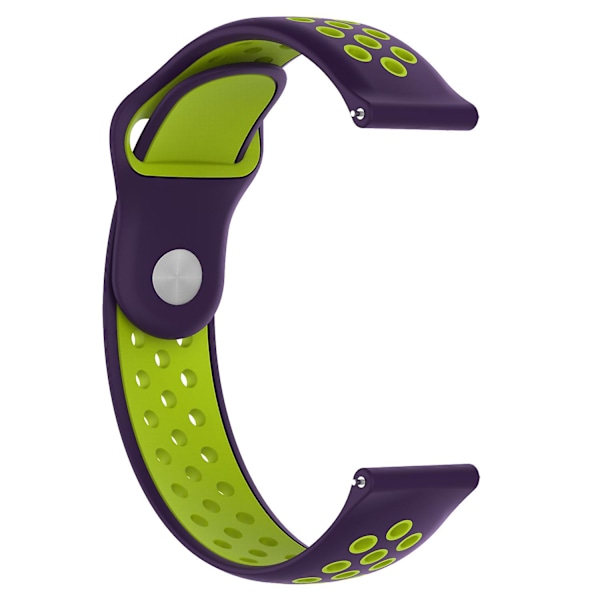 KLB-SSGJ-004 Silikonrem for Samsung Gear Sport / Samsung Gear S2 Classic 20mm spenne klokkearmbånd Purple  Lime