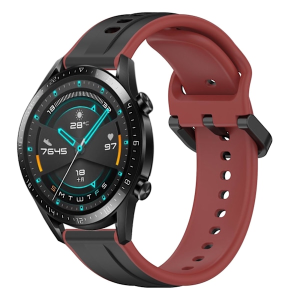 Konvex Loop Silikonrem för Huawei GT2 46mm Black Red