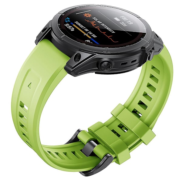 KLB-LWGJ-001 För Garmin Fenix 7 / 7 Pro Remband Ersättning QuickFit 22mm Silikon Armband Green