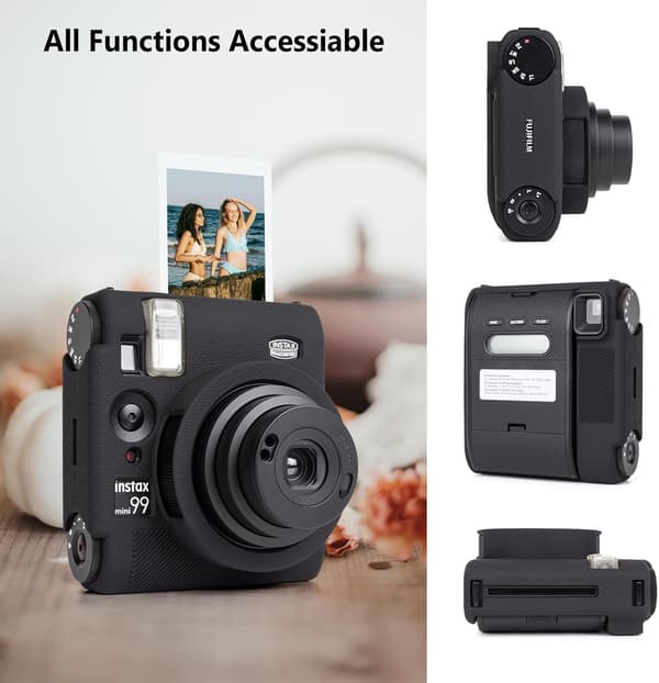 Etui - Til Instax Mini 99 Instantkamera, Silikonecover (Brun)