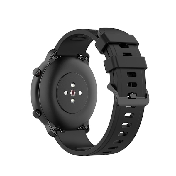 Vaihdettava silikonihihna Huami Amazfit GTR 47mm/Amazfit Pace/Amazfit Stratos -kellolle Black A