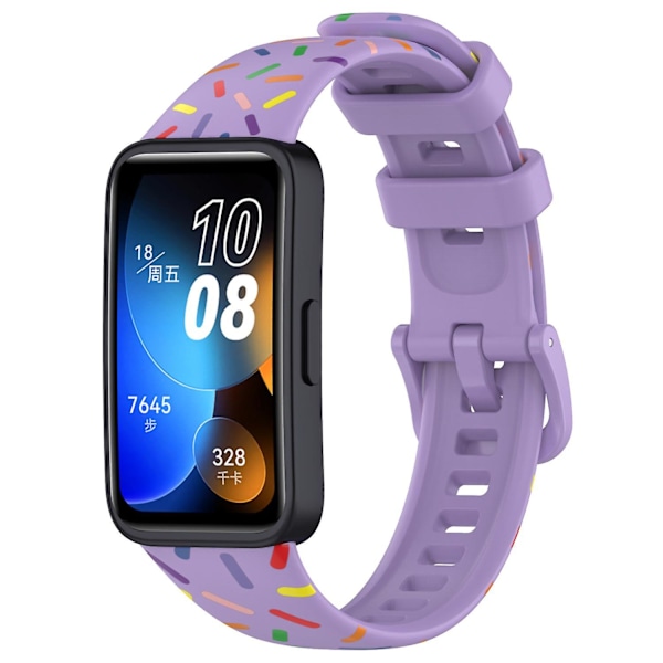 Huawei Band 8:lle suunniteltu silikoniranneke Purple, Purple F Huawei Band 8