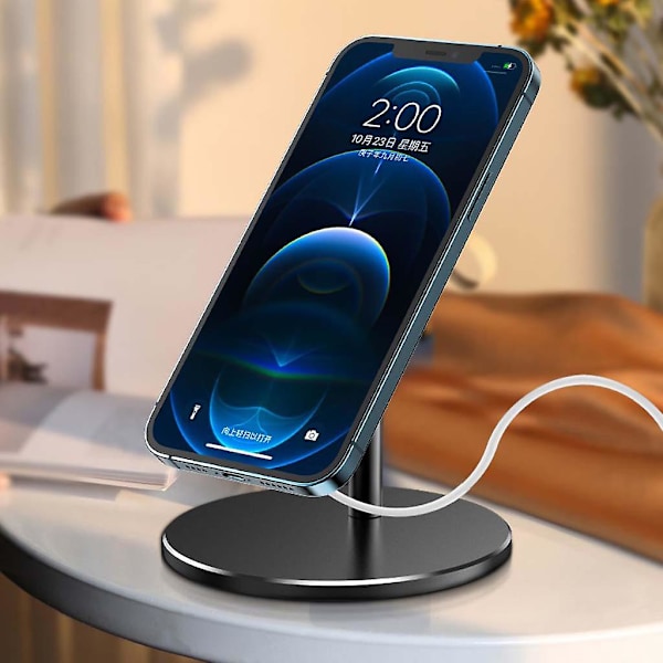 Usb-laddningskabel, strömadapter, laddningshållare för telefon 12/12 Mini/12 Pro Max Black