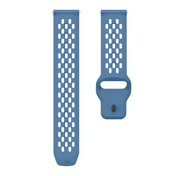 För Garmin vivoactive 5 / Venu 2 Plus Silikonklockarmband 20mm ihålig justerbar rem Blue