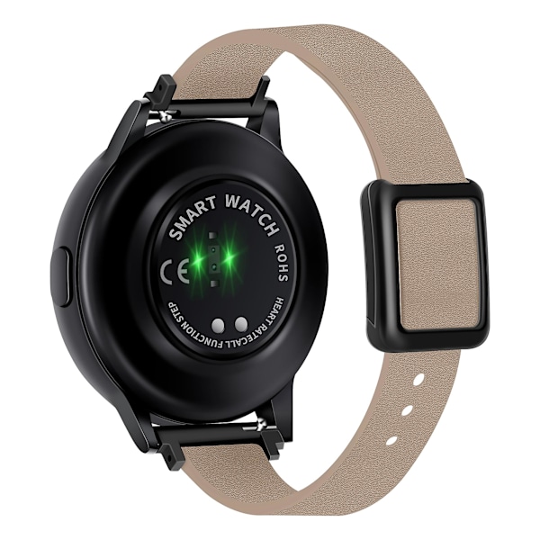 20mm skinnrem for Samsung Galaxy Watch6 Classic 47mm 43mm, med magnetisk foldespenne Apricot Black Buckle