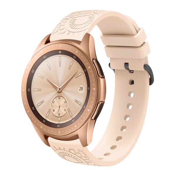 20mm kuvioitu silikoniranneke Garmin Vivomove/samsung Gear Sport/pebble 2/huawei Watch 2 -kellolle Khaki