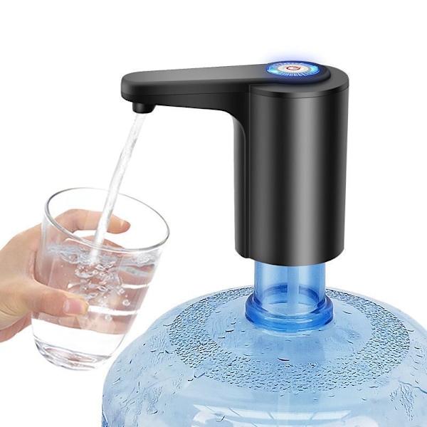 Portabel Elektrisk Vattendispenser Automatisk Dricksvatten Med USB-Laddning (Svart)