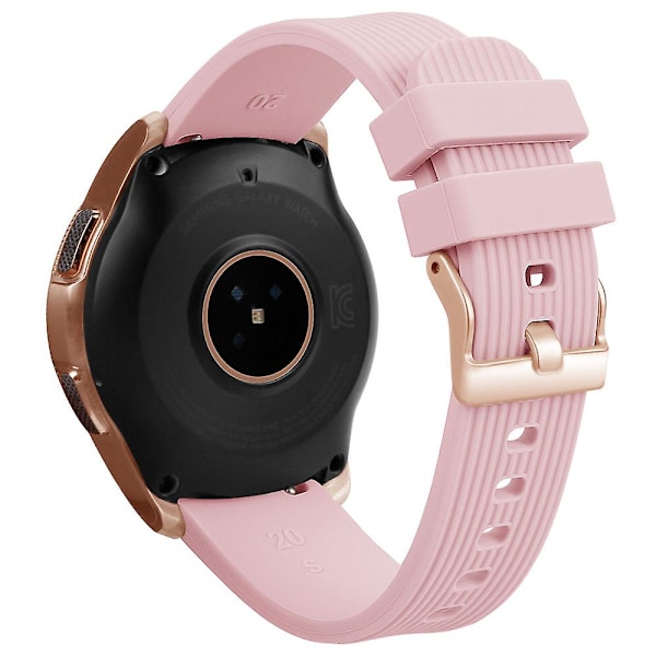 L-kokoinen 20 mm:n ranneke Samsung Galaxy Watch Active / Watch6 / Watch5 / Watch4 -silikoniranneke Pink