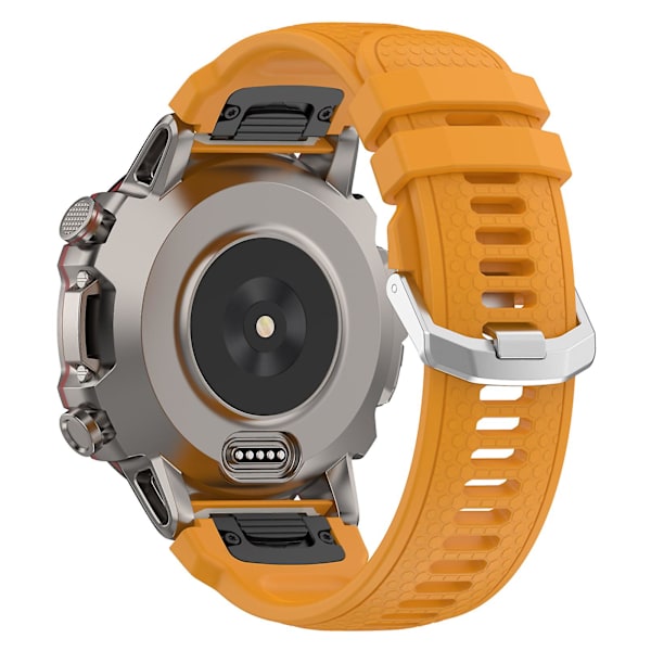 Silikoneurrem til Garmin MARQ/Approach S62/S60, udskiftningsurrem med honeycomb-tekstur Yellow