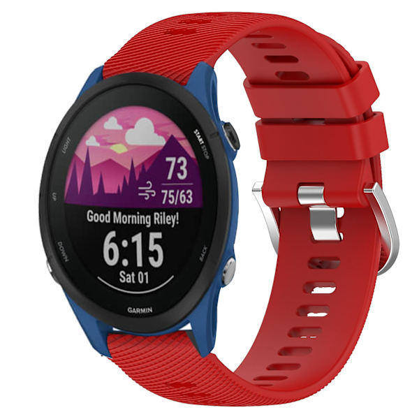 Enfärgat silikonarmband för Garmin Forerunner 255S Red