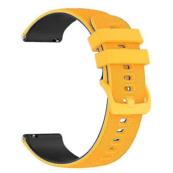 Remme til Garmin Vivoactive 4/Garmin Forerunner 255 urrem Gittertekstur Udskiftningsur Yellow Black F Garmin Forerunner 255