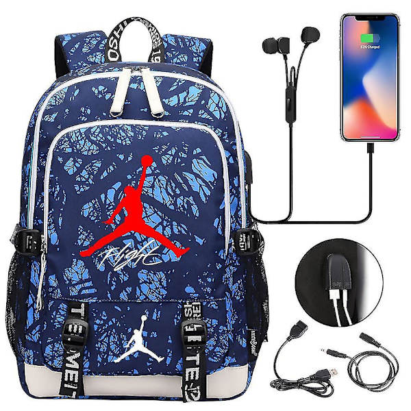 Nba A Ir Jor Dan No. 23 Reppu Teinit Pojat Junior High School Student Trend Suurikapasiteettinen koululaukku Urheilu Koripallo Reppu-r color-11