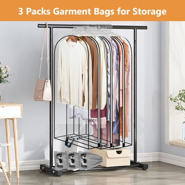 51\" Klädpåsar med Smidig Sidodragkedja (3-pack)
