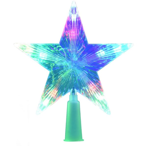 Flerfärgad Christmas Tree Topper Lätt batteridriven Tree Topper för jul