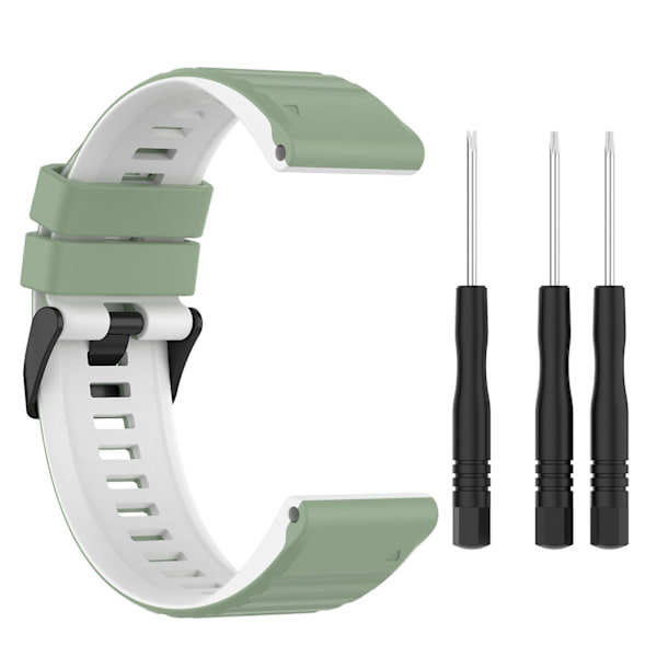 22 mm urrem til Garmin Approach S60 Black white
