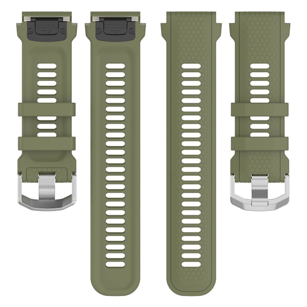 Silikonklokkebånd for Garmin MARQ/Approach S62/S60, klokkearmbånd med honeycomb-tekstur Jungle Green