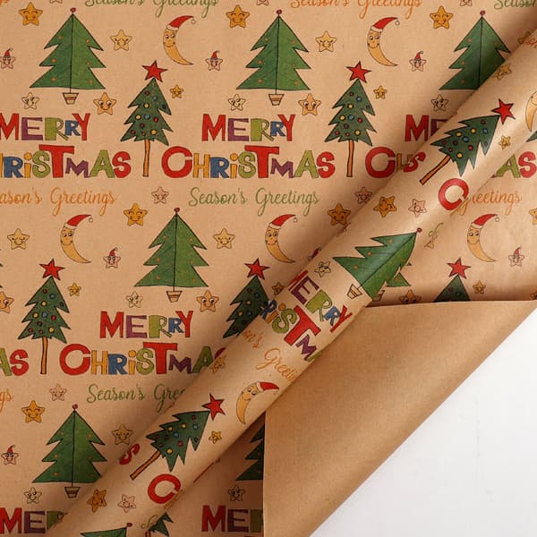 Presentpappersrulle - Julklappspapper Kraftpappersark, 43 Cm X 3M (15)