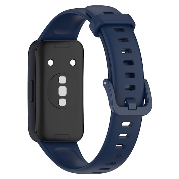 Ersättningsarmband 24mm PU-läder klockarmband för Huawei Band 8 Ink Blue