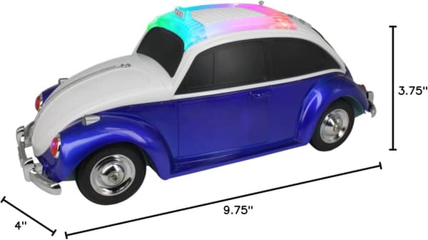 Coluna Bluetooth Ws-1958 Beetle Bluetooth-kaiutin LED-valoilla, paras surround-ääni (punainen)
