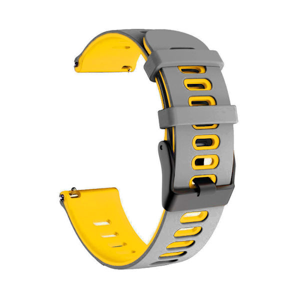 20 mm:n kaksiväriset silikonirannekkeet Huawei Watch GT 3 42 mm:lle Grayish Yellow