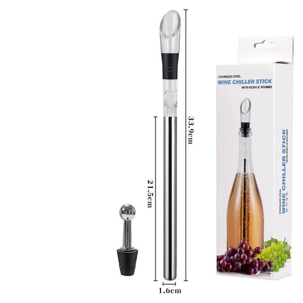 Vinkølepind, med silikone vinpropper 19.5cm