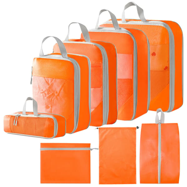 Kuffert Organizer Taskesæt, 8-pak (Orange)