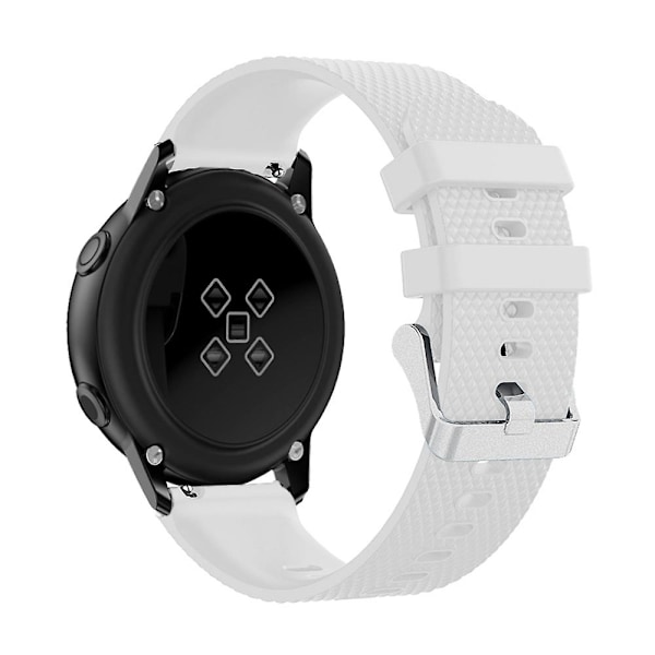 20mm hiekkapuhallettu solki silikoninen urheilukellohihna Samsung Galaxy Watch Active -kellolle White A Samsung Galaxy Watch A