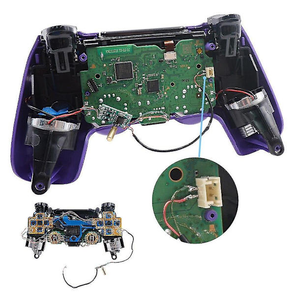 Tumsticks Ansiktsknappar Dtf Led Kit 6-färgs belyst D-pad för Ps4 Controller Elektronisk maskintillbehör