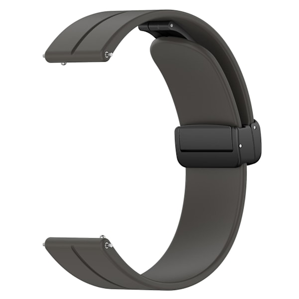 För Huawei Watch GT 4 41mm / Garmin Venu 3S 18mm klockarmband i silikon med fällbart spänne Grey