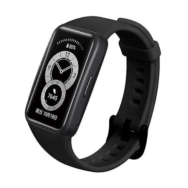 Silicone Watch Band For Huawei Band 6 Black