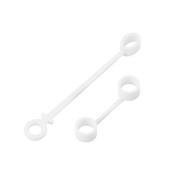 1 set silikonfodral anti-förlust skyddande fodral för pennladdningsadaptrar White