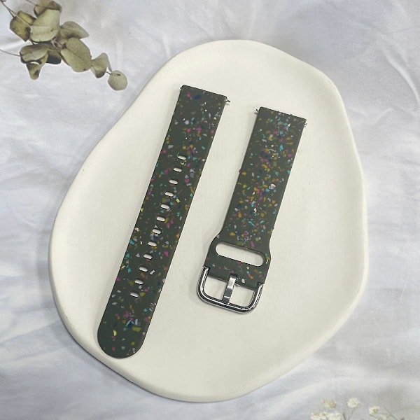 Samsung Galaxy Watch3 41mm/Huawei Watch GT 2 42mm:lle vaihdettava ranneke 20mm kuviollinen ranneke Green C Samsung Galaxy Watch3