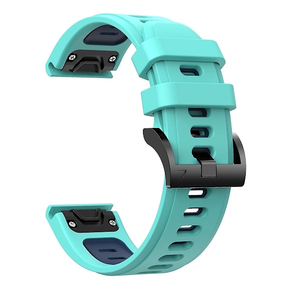 Tvåfärgat silikonarmband för Garmin Instinct 2 Solar Mint Green Blue