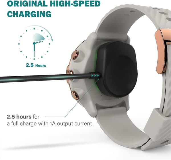 Oplader til Suunto 7 Smartwatch, USB-A 1m ledning (kompatibel)