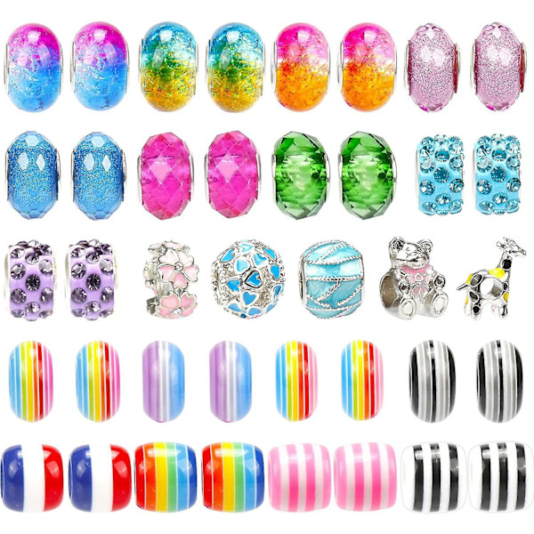 130 stycken Berlock armband gör kit DIY Craft smycken set