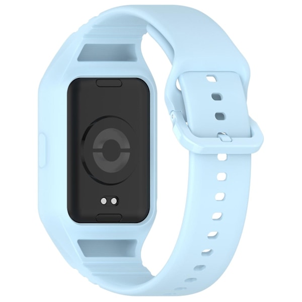 Enkel justerbar klockarmband i flexibelt silikon för Xiaomi Smart Band 8 Pro - Röd Baby Blue