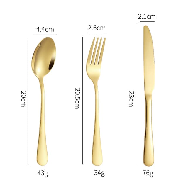 7-pack bestickset i rostfritt stål, med svart reseväska, diskmaskinssäker (silver) Silver