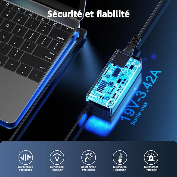 Laturi Acer 65W Aspire 3 5 E15 E17 ES1 E5 E1 AC-adapteri Virta 19V 3.42A 5.5*2.5mm